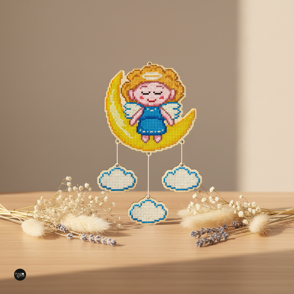 CAPTEUR DE RÊVES - ANGE - Wizardi - Kit Point Diamant WW445