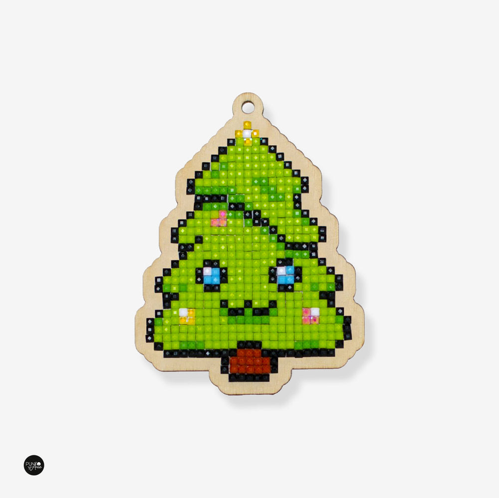 ÁRBOL DE NAVIDAD - Wizardi - Kit Punto Diamante WWP316