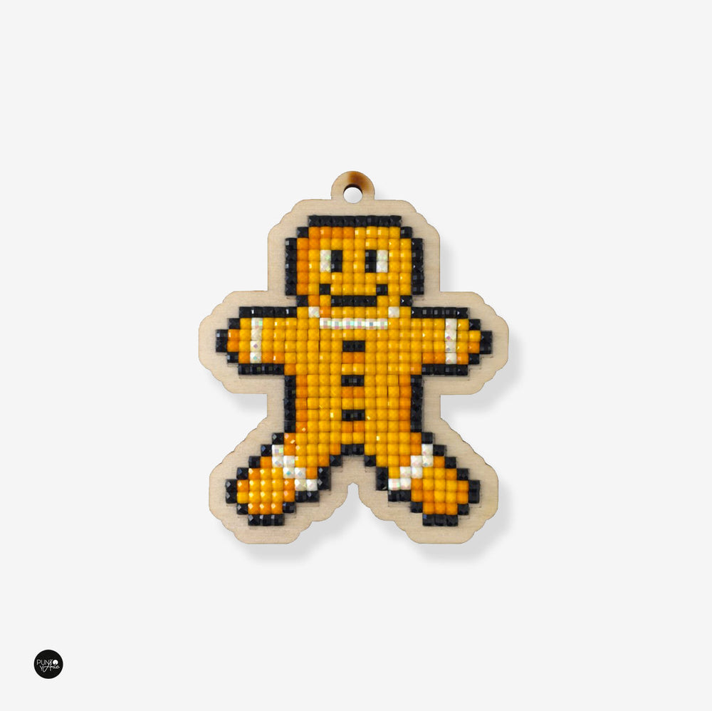 Hombre de pan de jengibre - Wizardi - Kit Punto Diamante WWP447