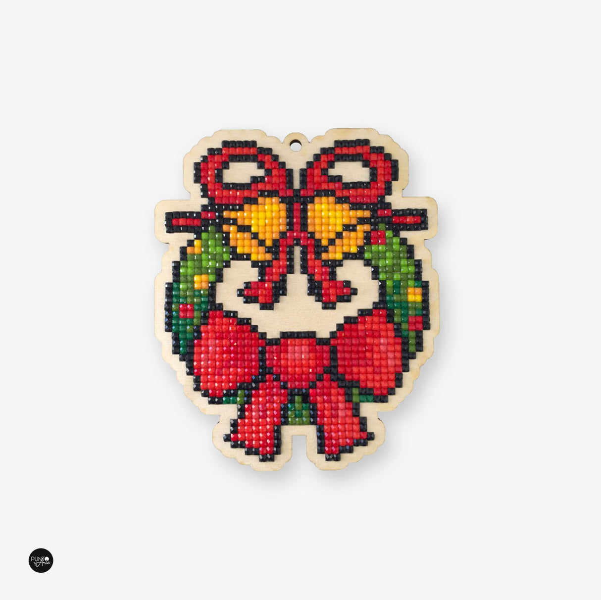 COURONNE DE NOËL - Wizardi - Kit Point Diamant WWP453