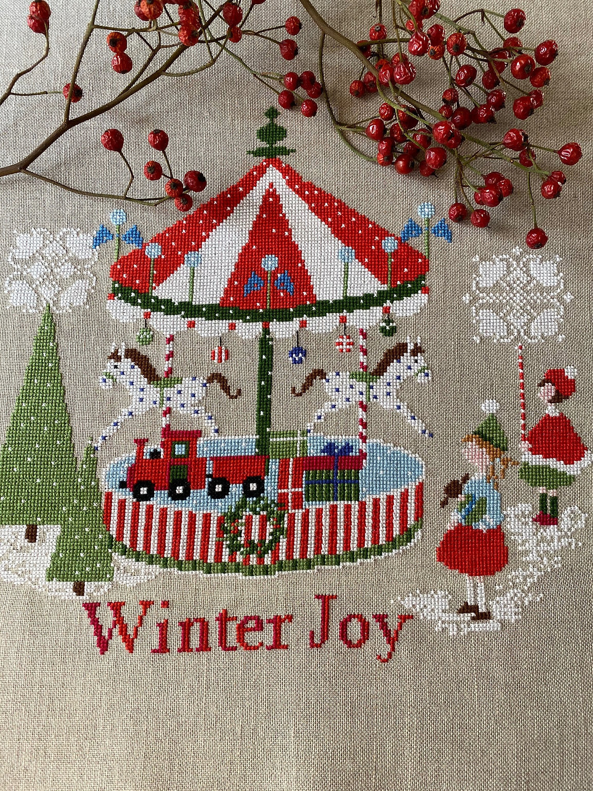 Joie d'hiver - Lilli Violette - Grille de point de croix
