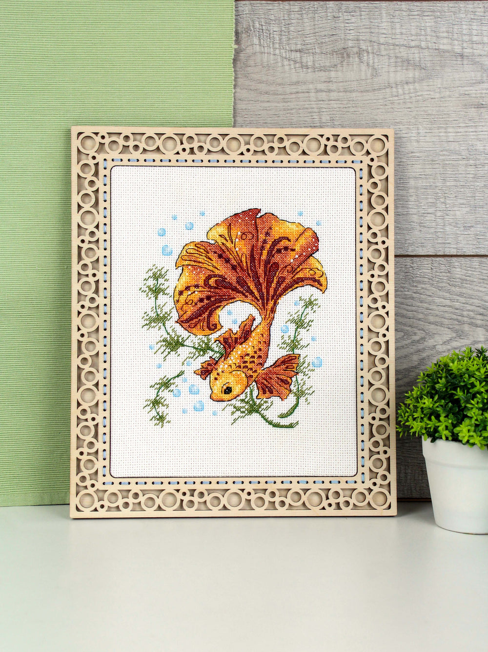 Kit de broderie au point de croix « Poisson magique » MP Studia SM-785 – Motif aquatique élégant