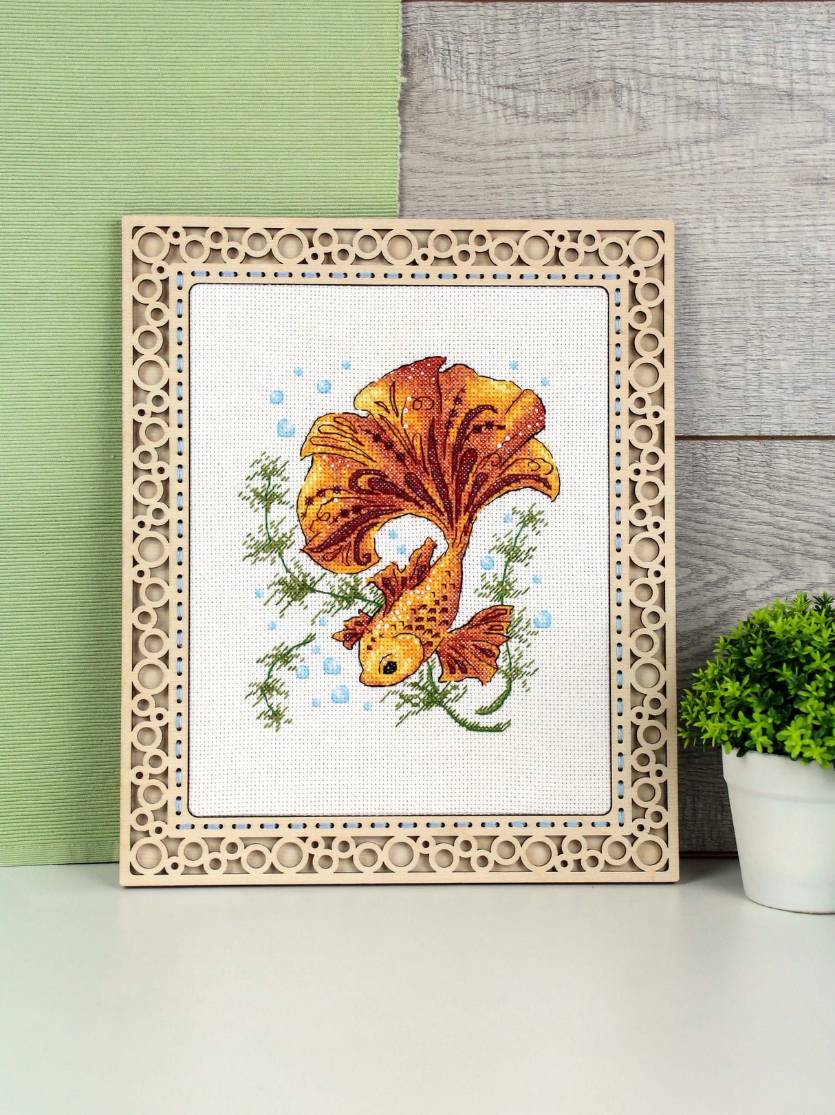 Kit de broderie au point de croix « Poisson magique » MP Studia SM-785 – Motif aquatique élégant