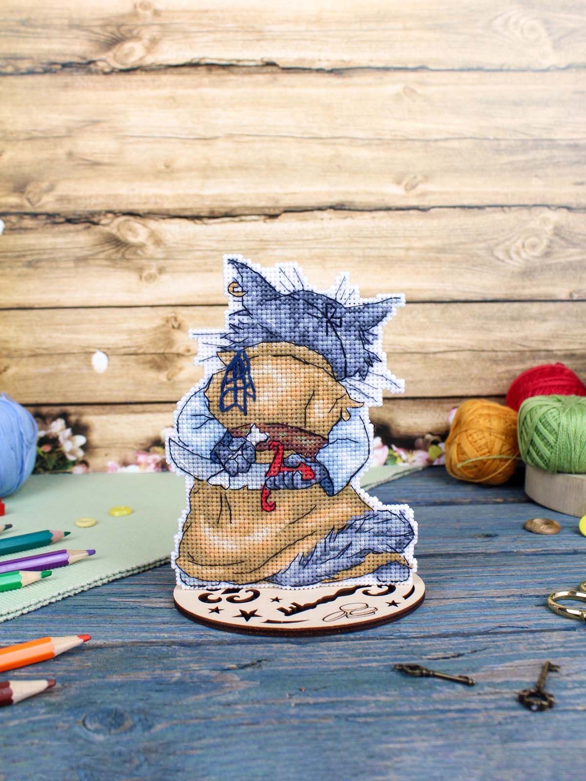 Kit de punto de cruz Basilio el Gato SR-1180 MP Studia | Canvas plástico 14 ct