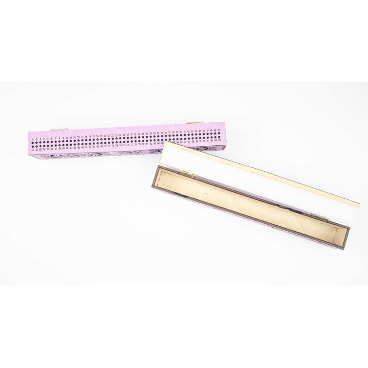 Needle Organizer on Wooden Base, LAVENDER with 100 Holes OG-061
