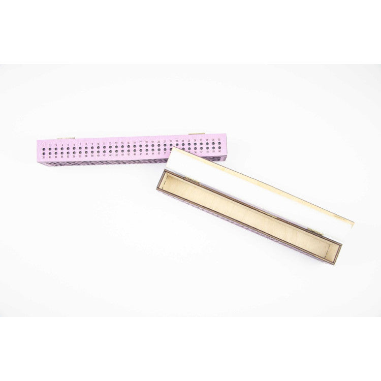 Organizador para Agujas en Base de Madera, Lavanda, 60 Huecos OG-062