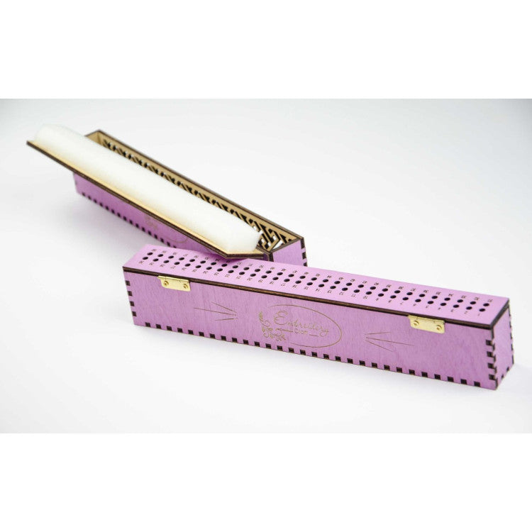 Organizador para Agujas en Base de Madera, Lavanda, 60 Huecos OG-062