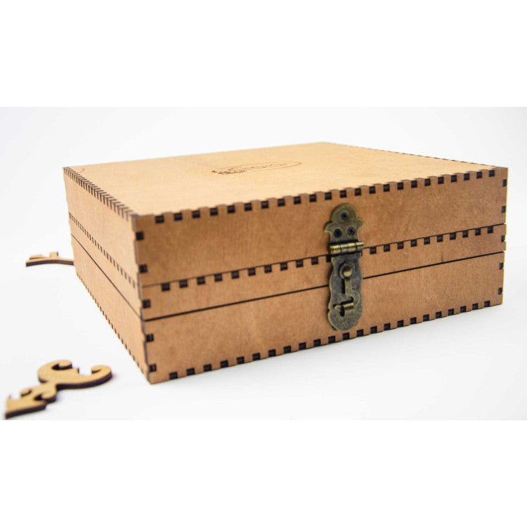 Organizador para Agujas con Caja de Hilos en Base de Madera, Nogal, 210 Huecos OG-064