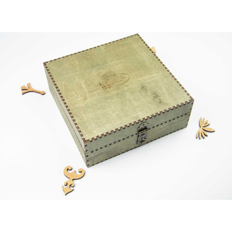Organizador para Agujas con Caja de Hilos en Base de Madera, Verde, 210 Huecos OG-065