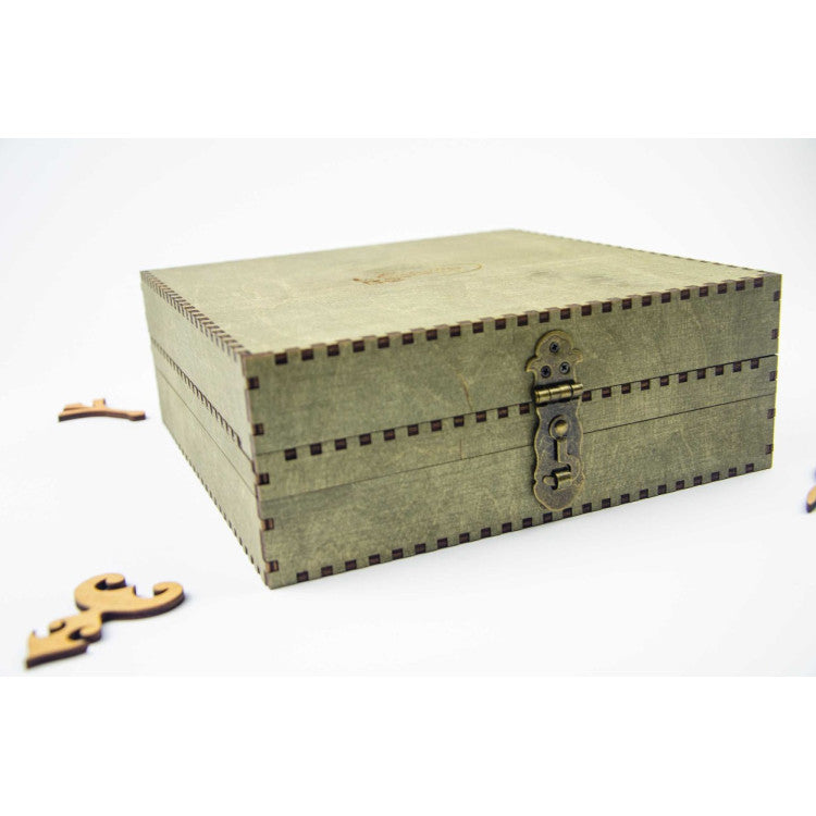 Organizador para Agujas con Caja de Hilos en Base de Madera, Verde, 210 Huecos OG-065