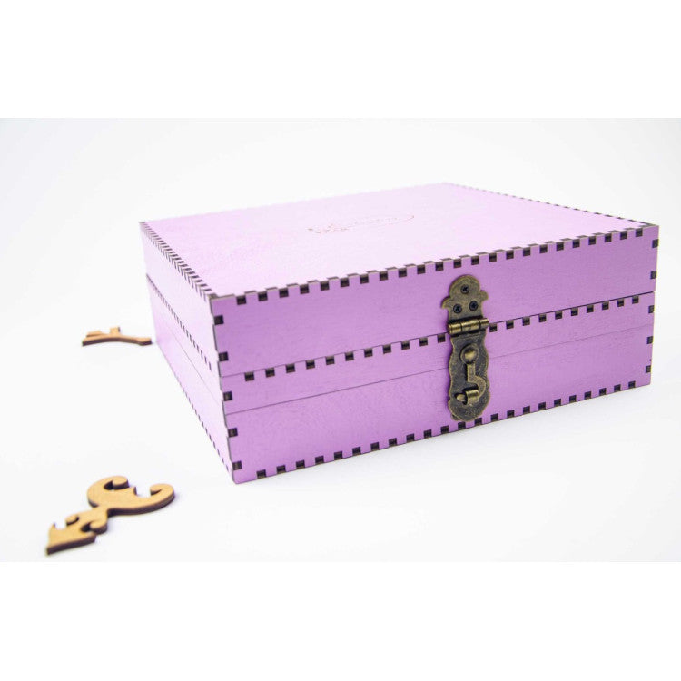 Organizador para Agujas con Caja de Hilos en Base de Madera, Lavanda, 210 Huecos OG-067