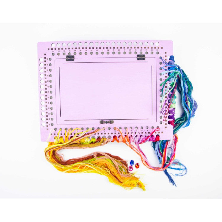 Organizador para Agujas con Caja de Hilos en Base de Madera, Lavanda, 66 Huecos OG-079