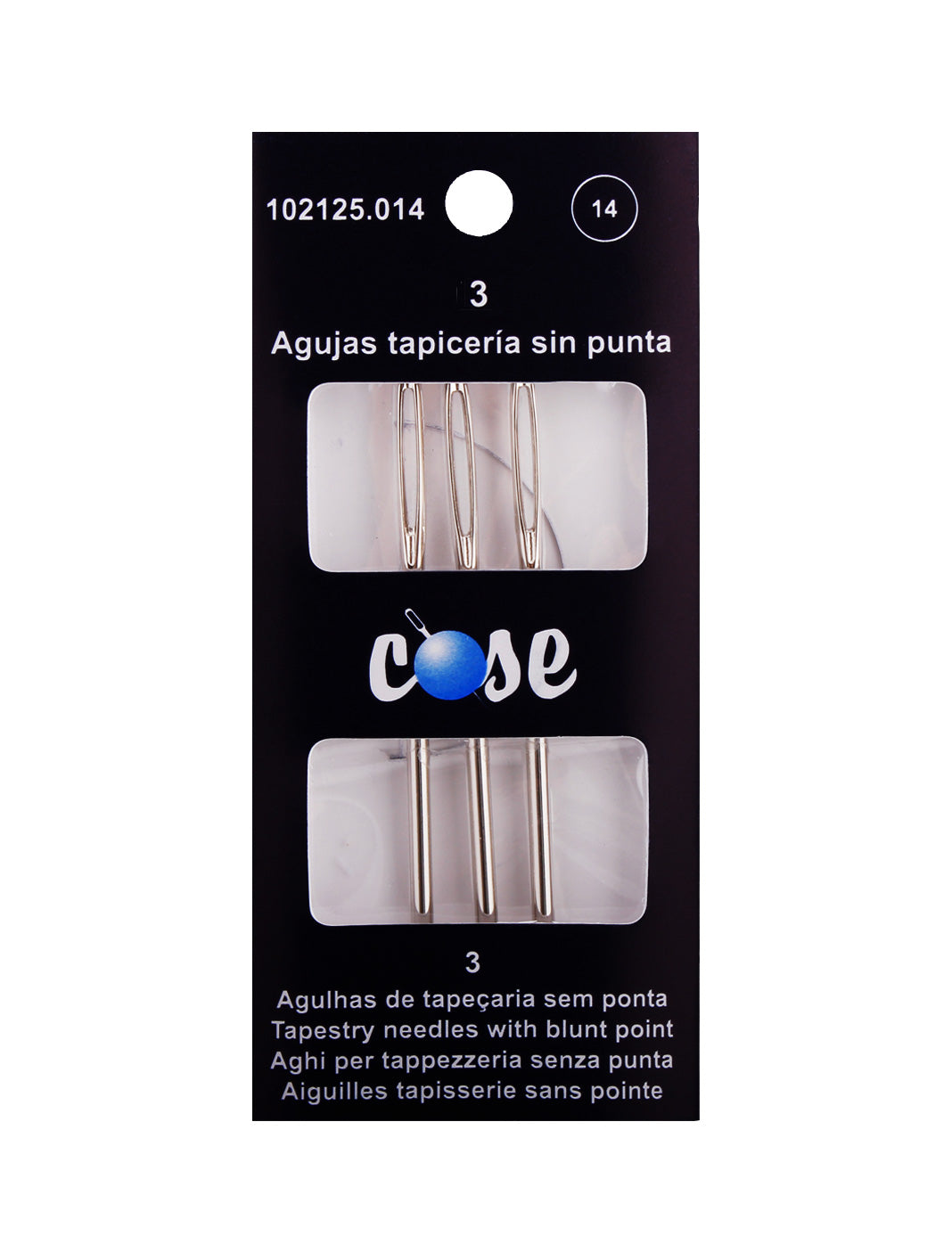Agujas de tapicería sin punta níquel Cose 102125 nº 14