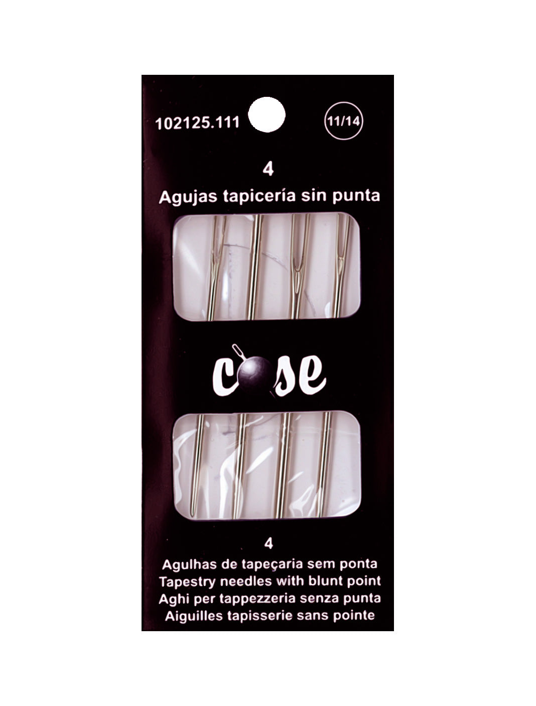 Agujas de tapicería sin punta níquel Cose 102125 surtido nº 11-14