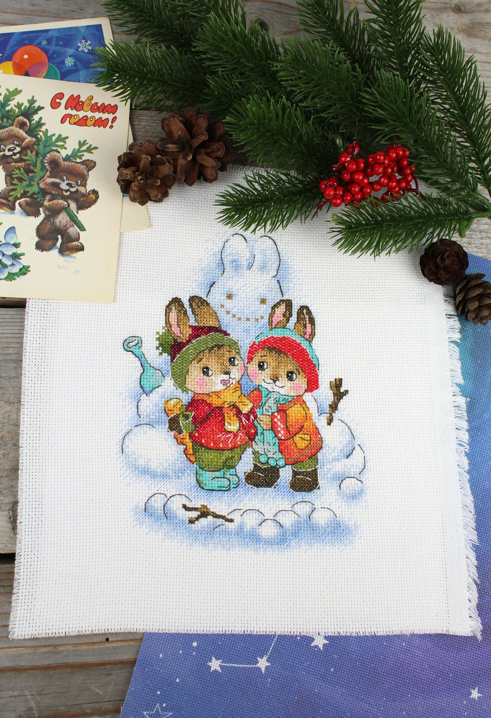 Kit de point de croix "Ils n'ont pas pu résister" SM-779 MP Studia