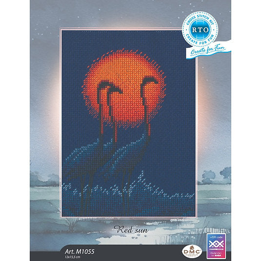 Kit de broderie au point de croix « Soleil rouge » – RTO M1055
