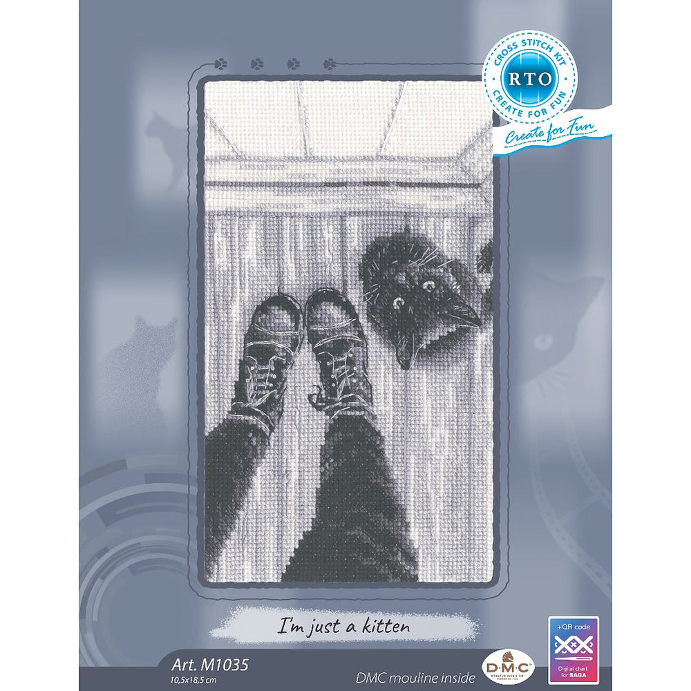 Kit de point de croix compté - Chat noir RTO M1035