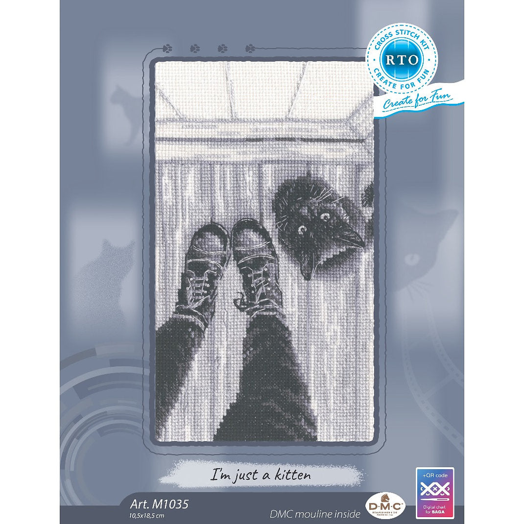 Kit de point de croix compté - Chat noir RTO M1035