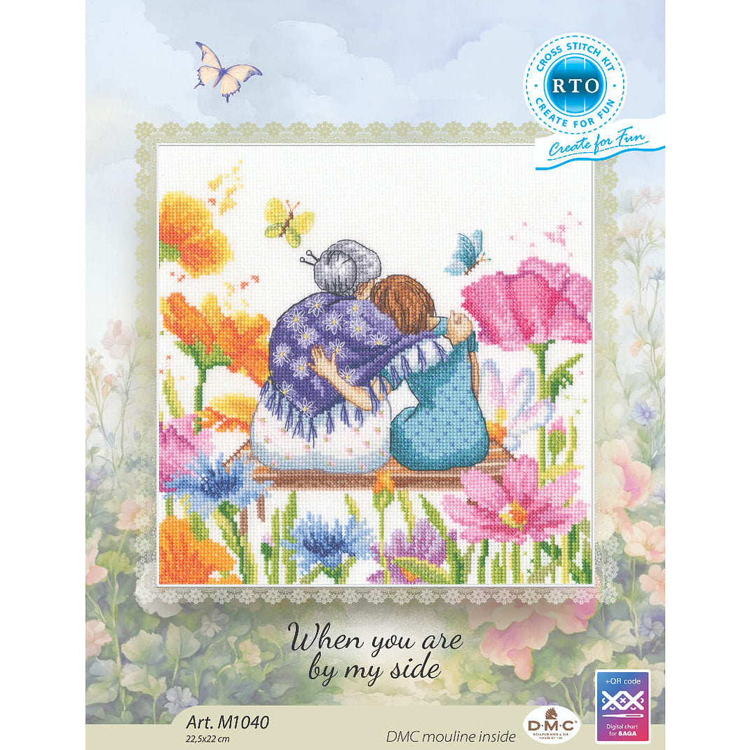 Kit de point de croix compté - Fête des mères grand-mère M1040