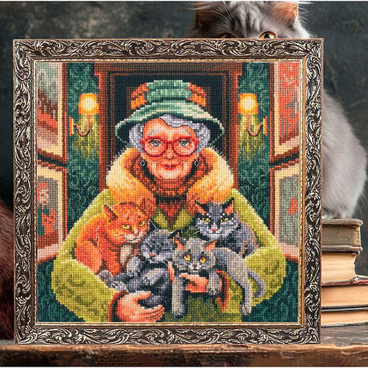 Kit de point de croix compté « Chats câlins douillets » – RTO M1071