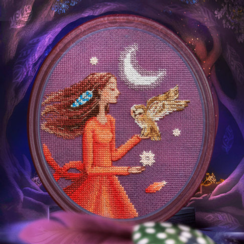 Kit de point de croix « Conversation du soir » C70002 par RTO