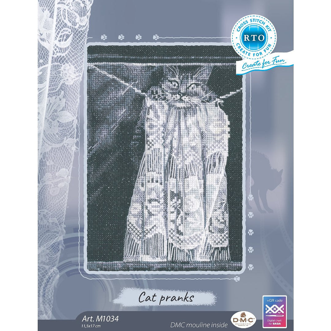 Kit de point de croix compté - Méfait de chat RTO M1034