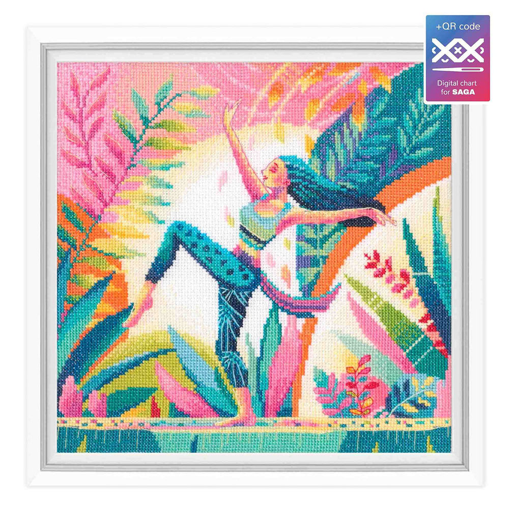 Kit de broderie au point de croix compté « Yoga Dance » – RTO M1070