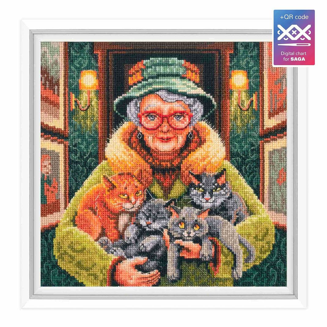 Kit de point de croix compté « Chats câlins douillets » – RTO M1071