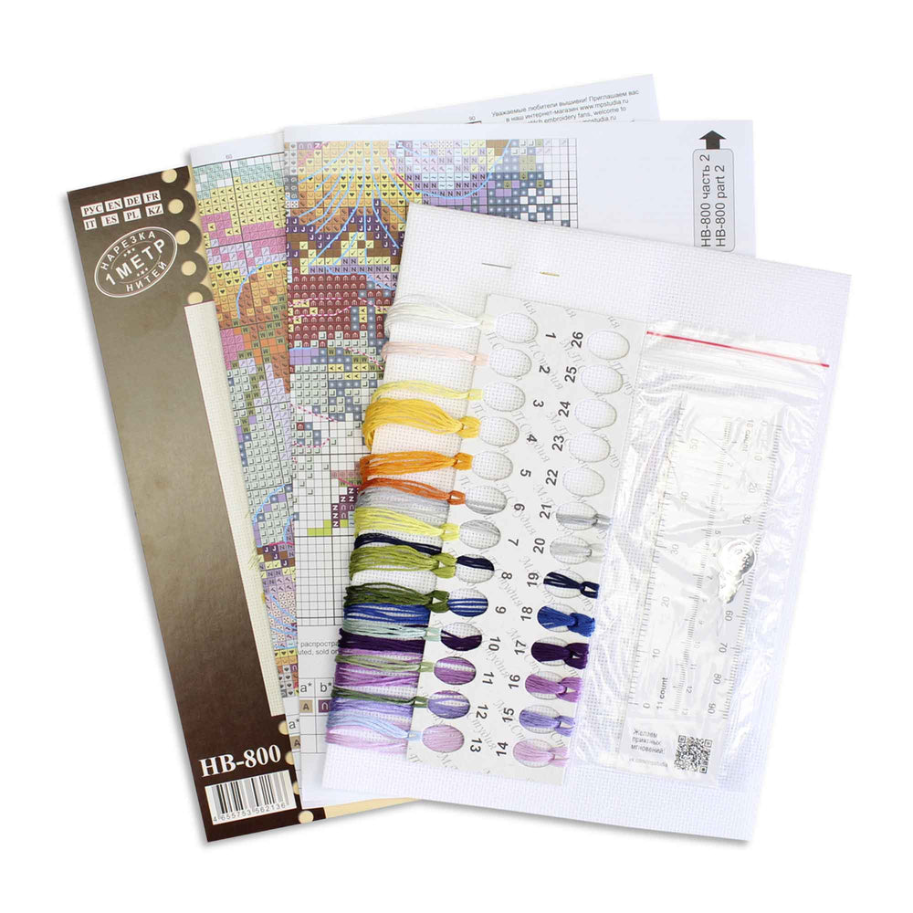 Kit de broderie au point de croix "Fleurs d'été" SNV-800 MP Studia