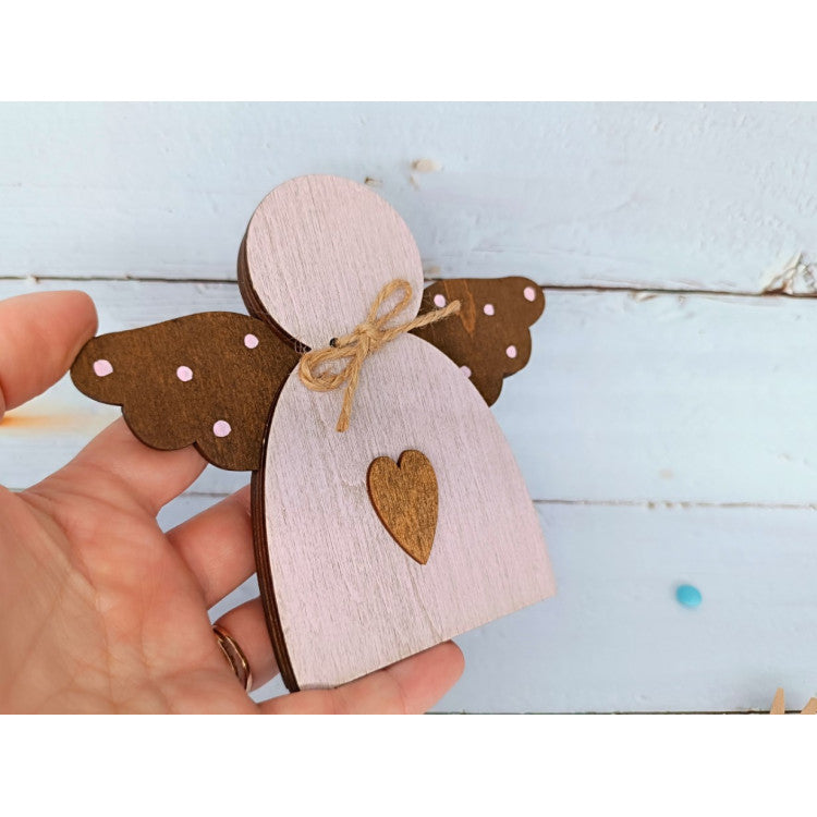 Organizador de Abalorios Angelical de Madera - Artesanía Wizardi KF027/100P