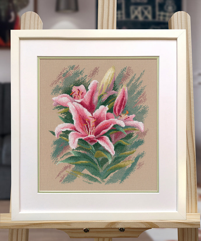 kit de punto de cruz "LILIES" S1591