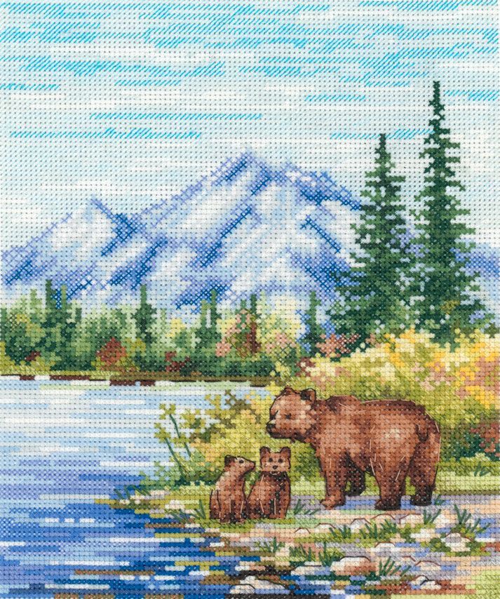 Kit de Punto de Cruz MP Studia SNV-934 – By the Mountain River