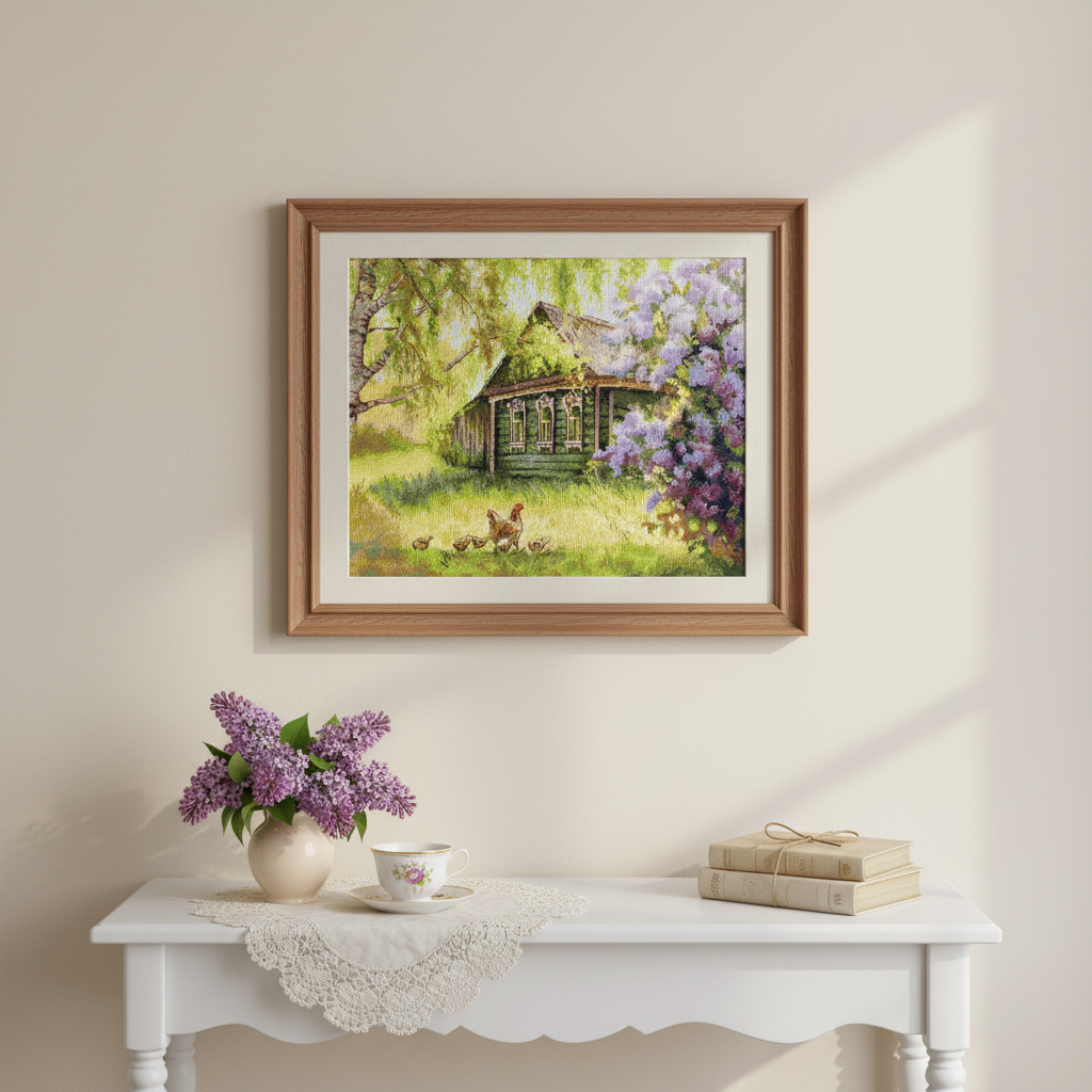 Kit de Punto de Cruz "En Casa de la Abuela" SANU-08