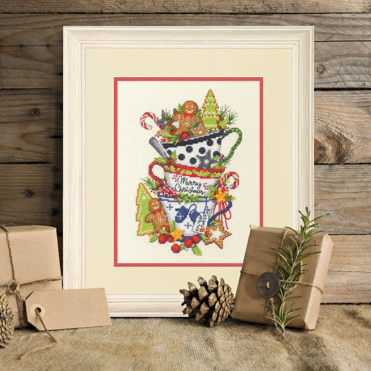 Kit de point de croix : Thé de Noël (70-09625) par Dimensions
