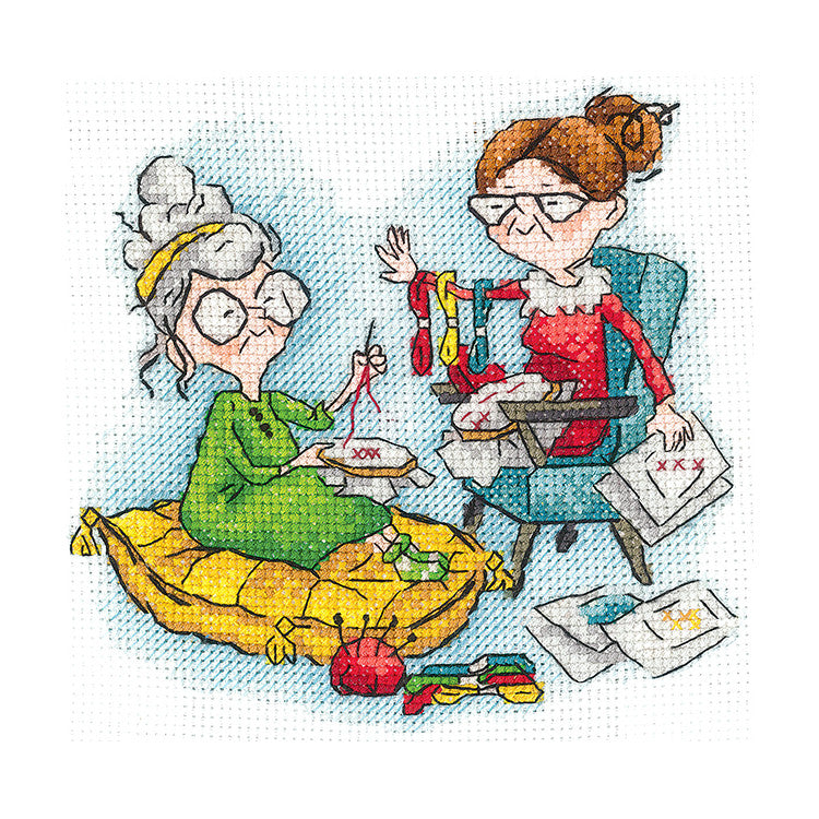 Andriana Cross Stitch Kit - "Embroiderer Grandmothers" (SANB-23)