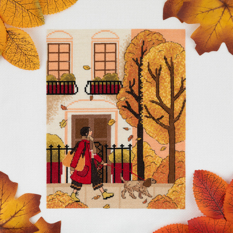 Cross Stitch Kit "Autumn Walk" - PANNA PGM-7482