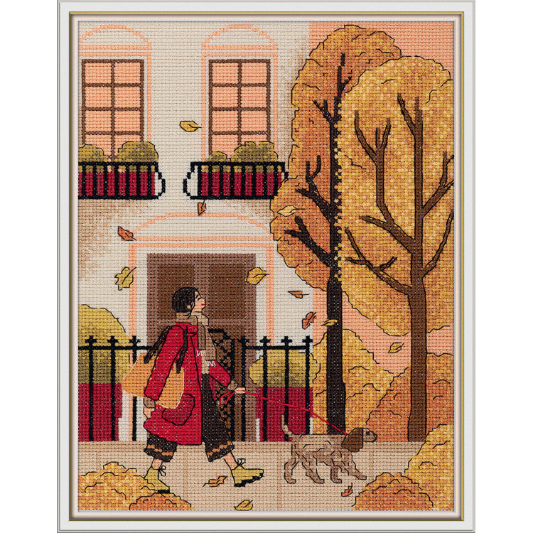 Cross Stitch Kit "Autumn Walk" - PANNA PGM-7482