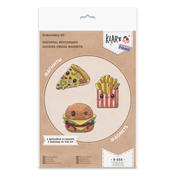 Cross Stitch Kit "Goodies" (Fridge Magnets) - KLART KL8-555