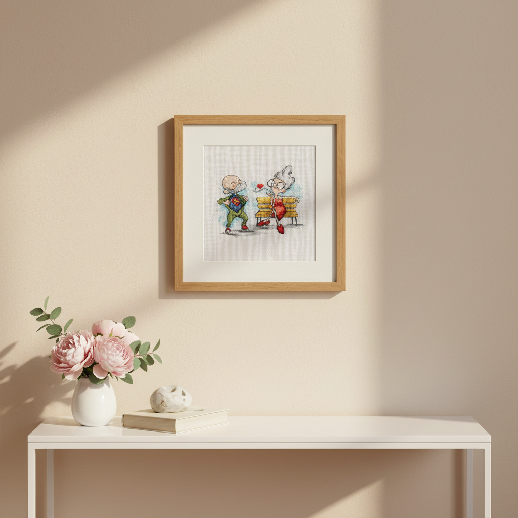 Andriana Cross Stitch Kit - "Grandma on a Date" (SANB-25)