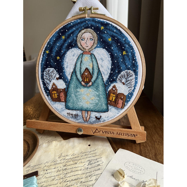 Kit de point de croix Andriana - « Ange gardien » (SANA-09)