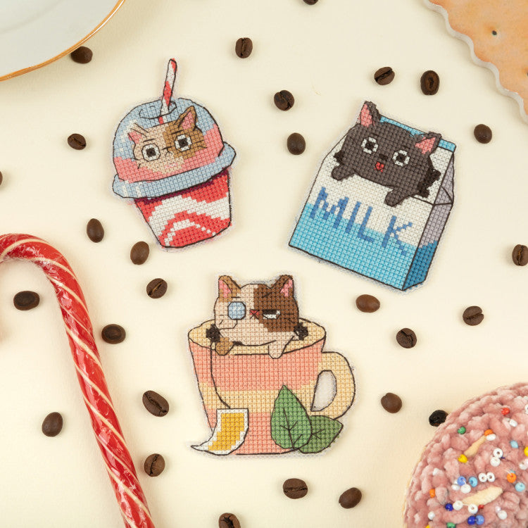 Cross Stitch Kit "Soft Cats" (Fridge Magnets) - KLART KL8-553