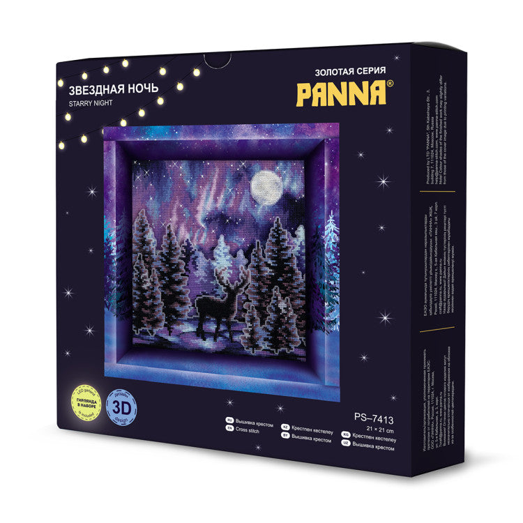 Kit de point de croix "Nuit étoilée" - PANNA PPS-7413