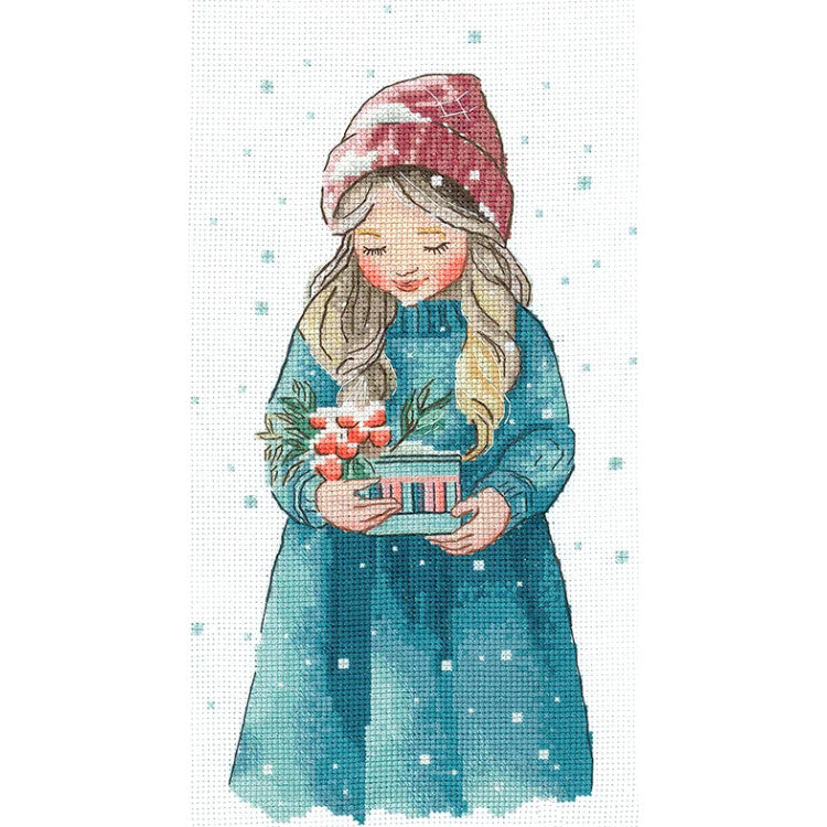 Cross stitch kit "Winter Girl" SAND-37 Andriana