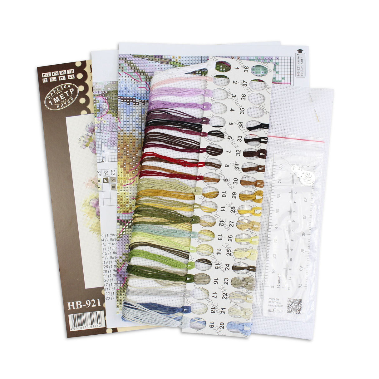 Chardonneret tapi – Kit de broderie au point de croix MP Studia SNV-921