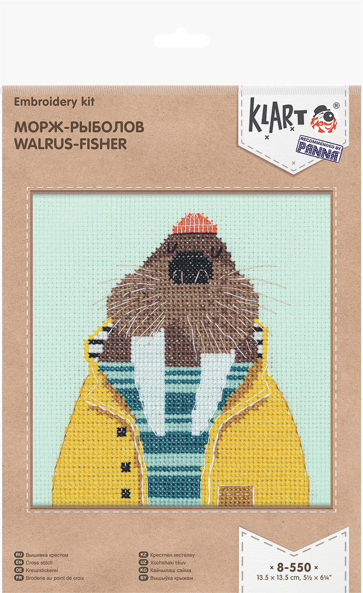 KLART Cross Stitch Kit "Walrus Fisherman" 8-550