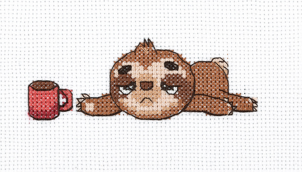 Kit de broderie au point de croix KLART « Matin paresseux » 12-067