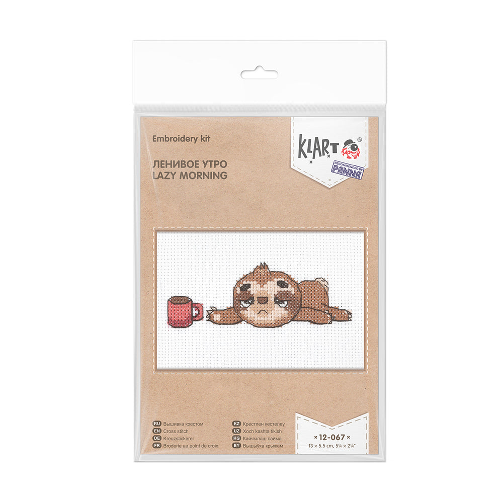 Kit de broderie au point de croix KLART « Matin paresseux » 12-067
