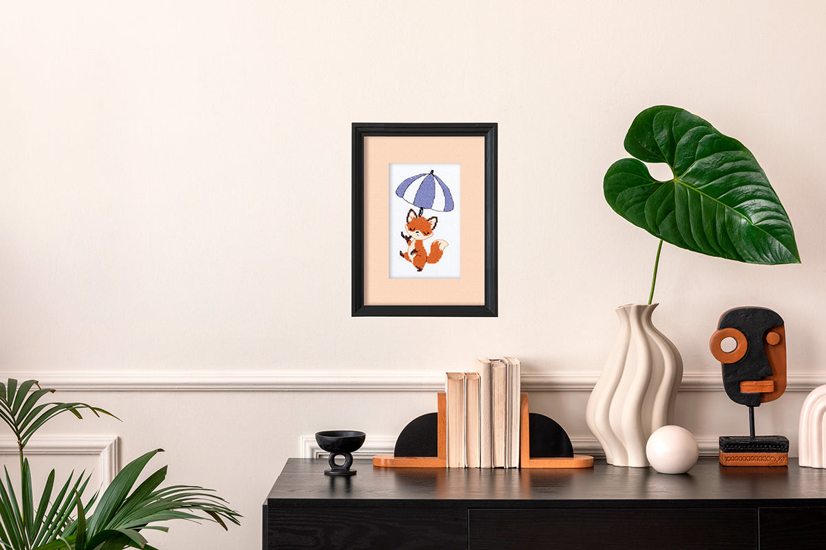 Kit de point de croix KLART "Marcher sous un parapluie" 12-070