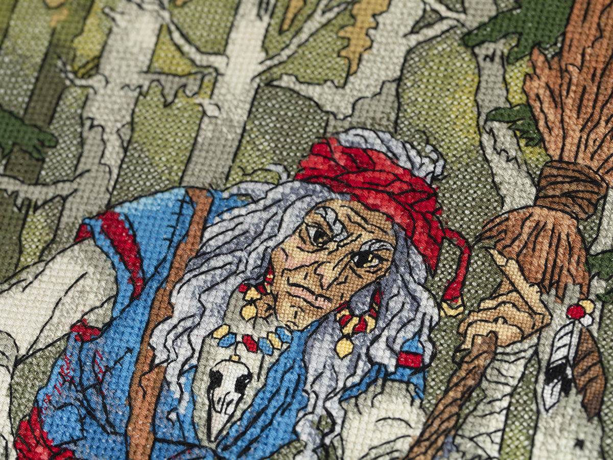 Kit de Punto de Cruz "Slavic Mythology: Baba Yaga" - PANNA PVS-7408