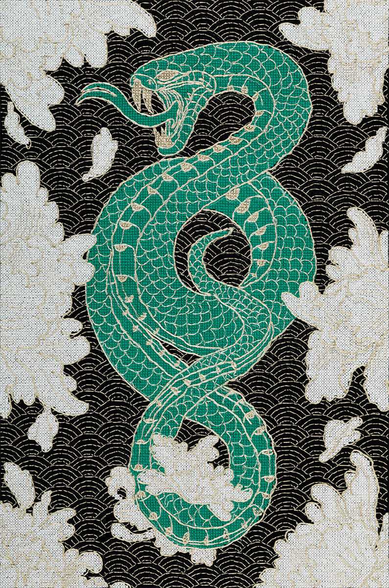 Kit de broderie au point de croix PANNA « Serpent oriental » PF-7487